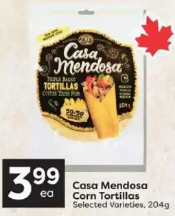 Quality Foods Casa Mendosa Corn Tortillas offer