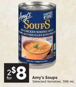 Quality Foods Amy's Soups offer