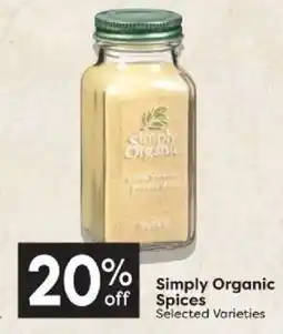 Quality Foods Simply Organic Spices offer