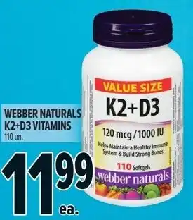 Metro Webber naturals k2+d3 vitamins offer