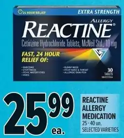 Metro Reactine allergy medication offer