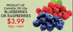 Fiesta Farms Blueberries or raspberries offer