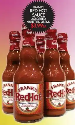 Fiesta Farms Frank's red hot sauce offer