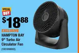 Home Depot Hampton bay 9 turbo air circulator fan offer