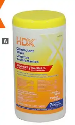 Home Depot 75-pack disinfectant wipes lemon scent offer