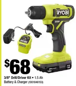 Home Depot 3/8 drill/driver kit 1.5Ah battery and charger offer