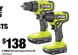 Home Depot 2-piece drill and impact driver kit offer
