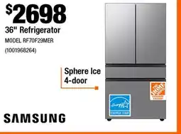 Home Depot 36 Refrigerator offer