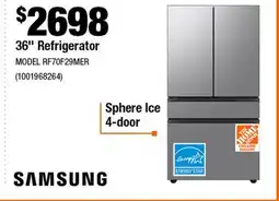 Home Depot 36 Refrigerator offer