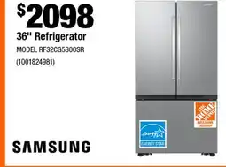 Home Depot 36 Refrigerator offer
