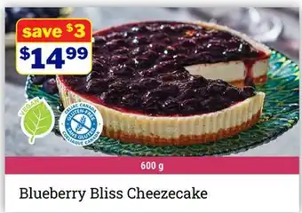M & M Food Market Blueberry Bliss Cheezecake offer