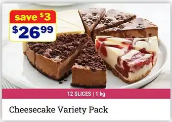 M & M Food Market Cheesecake Variety Pack offer
