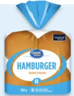 Walmart Great Value hot dog or hamburger buns offer