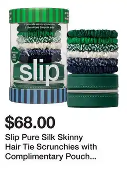 Sephora Slip Pure Silk Skinny Hair Tie Scrunchies with Complimentary Pouch in Hair On Point offer