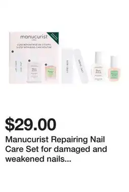 Sephora Manucurist Repairing Nail Care Set for damaged and weakened nails with Hexanal and AHAs offer