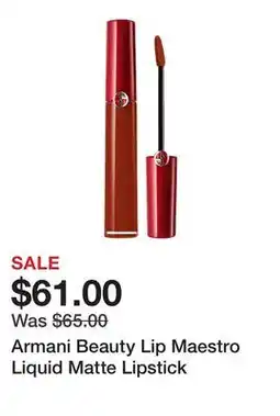 Sephora Armani Beauty Lip Maestro Liquid Matte Lipstick offer