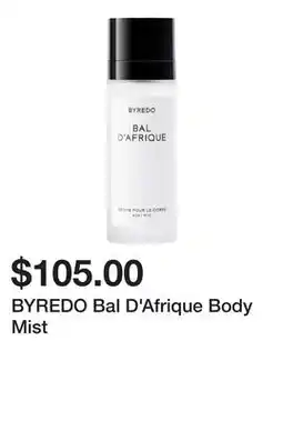 Sephora BYREDO Bal D'Afrique Body Mist offer