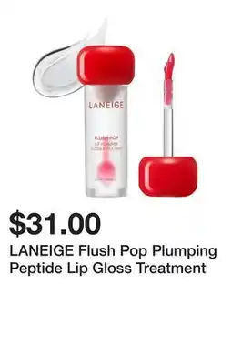 Sephora LANEIGE Flush Pop Plumping Peptide Lip Gloss Treatment offer
