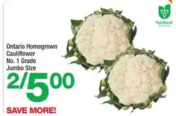 Highland Farms Ontario Homegrown Cauliflower offer