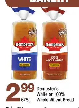 Highland Farms Dempster's White or 100% Whole Wheat Bread offer