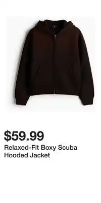 H&M Relaxed-Fit Boxy Scuba Hooded Jacket offer