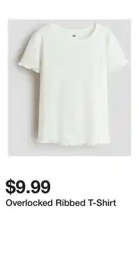 H&M Overlocked Ribbed T-Shirt offer
