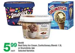 Highland Farms Nestlé Real Dairy Ice Cream, Confectionary Blends 1.5L or Drumsticks offer