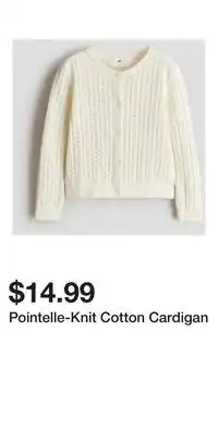 H&M Pointelle-Knit Cotton Cardigan offer