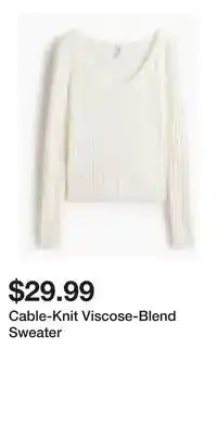 H&M Cable-Knit Viscose-Blend Sweater offer