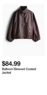 H&M Balloon-Sleeved Coated Jacket offer