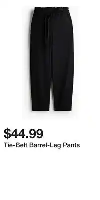 H&M Tie-Belt Barrel-Leg Pants offer