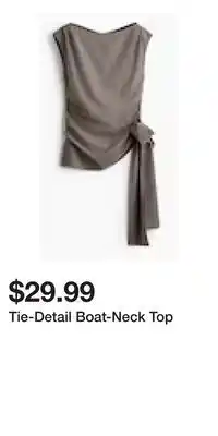 H&M Tie-Detail Boat-Neck Top offer