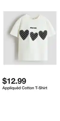 H&M Appliquéd Cotton T-Shirt offer