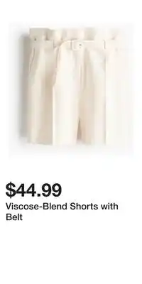 H&M Viscose-Blend Shorts with Belt offer