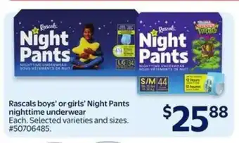 Walmart Rascals Night Pants offer