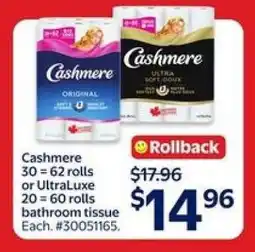 Walmart Cashmere Bathroom Tissue offer