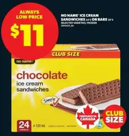 Real Canadian Superstore No Name Ice Cream Sandwiches offer
