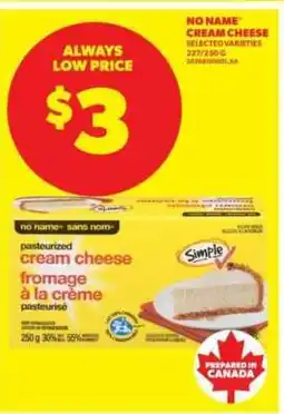 Real Canadian Superstore No Name Cream Cheese offer