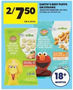 Real Canadian Superstore Earth's Best Puffs or Straws offer