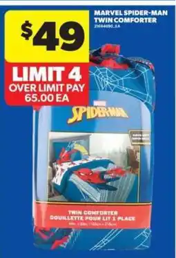 Real Canadian Superstore Marvel Spider-Man Twin Comforter offer