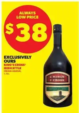 Real Canadian Liquorstore KING’S CROSS Irish Style Cream Liqueur offer