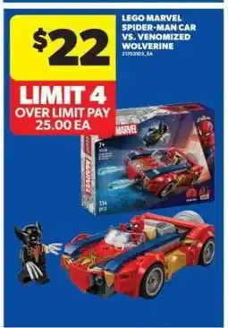 Real Canadian Superstore LEGO Marvel Spider-Man Car vs. Venomized Wolverine offer