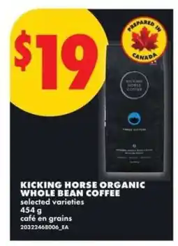 No Frills Kicking Horse Organic Whole Bean Coffee offer