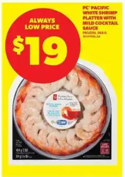 Real Canadian Superstore PC Pacific White Shrimp Platter with Mild Cocktail Sauce offer