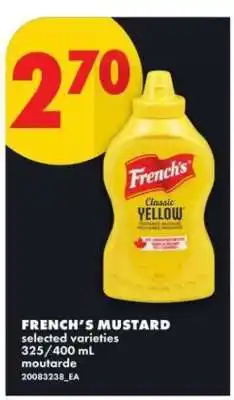 No Frills French's Mustard offer