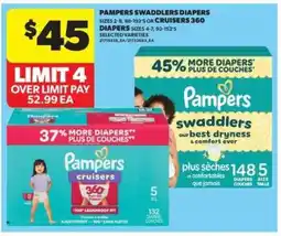 Real Canadian Superstore Pampers Swaddlers Diapers or Cruisers 360 Diapers offer