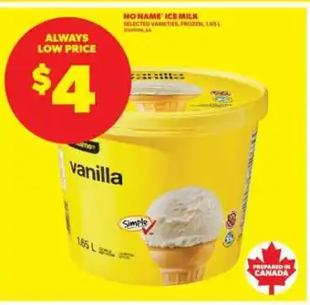 Real Canadian Superstore NO NAME ICE MILK offer