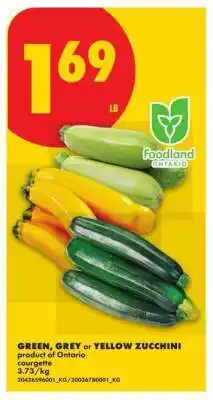 No Frills GREEN, GREY or YELLOW ZUCCHINI offer