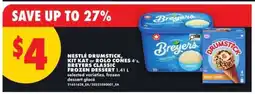 No Frills NESTLÉ DRUMSTICK, KIT KAT or ROLO CONES 4's, BREYERS CLASSIC FROZEN DESSERT 1.41 L offer
