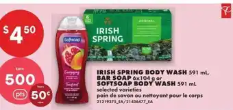 No Frills Irish Spring Body Wash / Bar Soap / Softsoap Body Wash offer